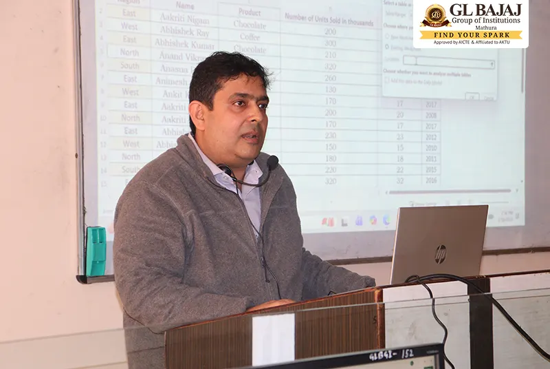 Workshop on Advanced Excel | GL Bajaj Group of Institutions, Mathura